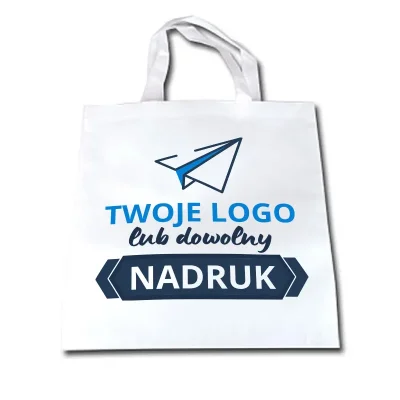 Torba biała 36x40 cm z własnym nadrukiem